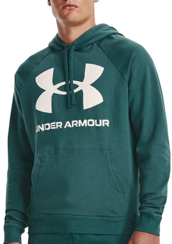 Φούτερ-Jacket με κουκούλα Under Armour UA Rival Fleece Big Logo HD-GRN