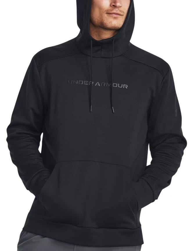 Φούτερ-Jacket με κουκούλα Under UA Armour Fleece Wordmark HD-BLK