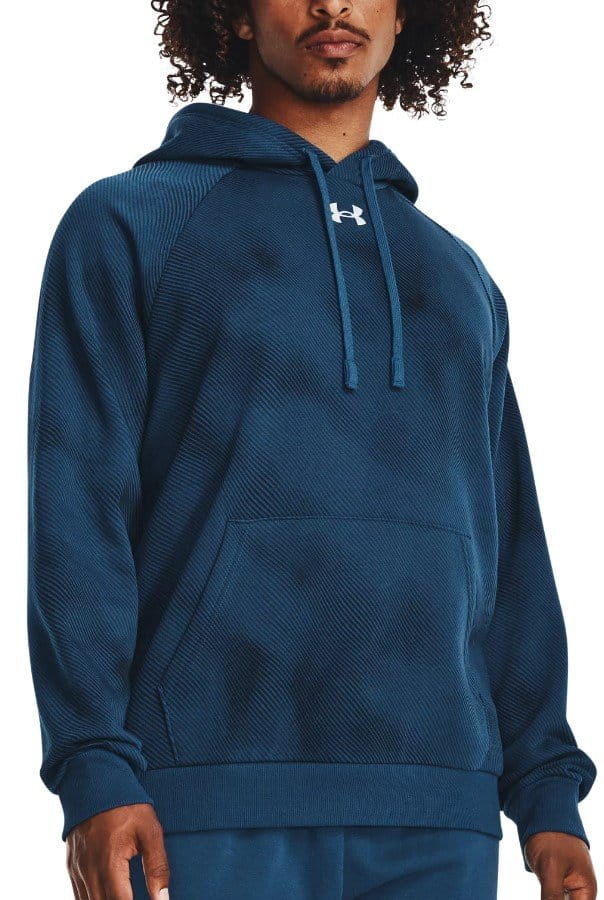 Φούτερ-Jacket με κουκούλα Under Armour UA Rival Fleece Printed HD-BLU