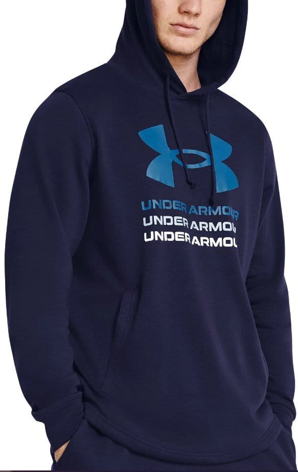 Φούτερ-Jacket με κουκούλα Under Armour UA Rival Terry Graphic Hood-BLU