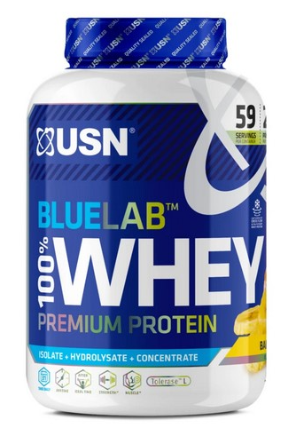 Σκόνες πρωτεΐνης USN BlueLab 100% Whey Premium Protein banana 2kg