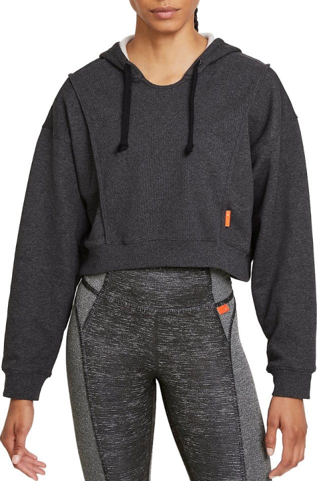 Φούτερ-Jacket με κουκούλα Nike Dri-FIT Women s Fleece Cropped Training Hoodie